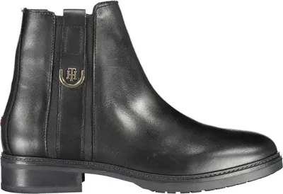 Produktbild von Elegante Damen-Stiefelette Schwarz: Reißverschluss & Kontrastdetails
