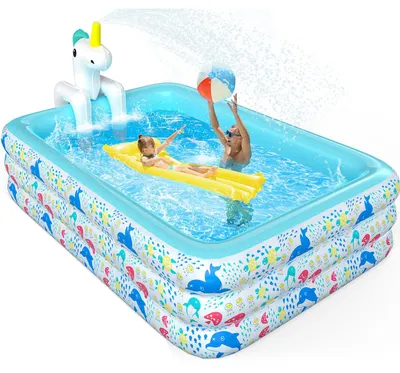 Aufblasbares Familienbad 300x180x60 cm mit Sprinkler