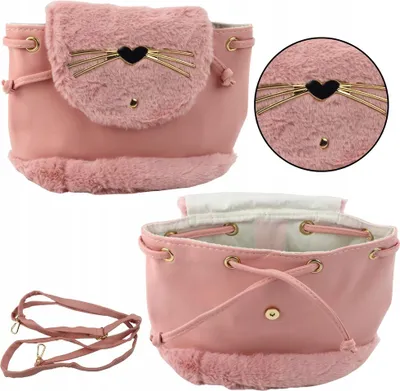 Produktbild von Plüsch-Kinderrucksack Ohren Verstellbarer Gurt Rosa
