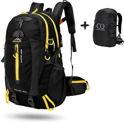 Productafbeelding van CarryQuest® - Rugzak - 40 liter, nylon, lichtgewicht - rugventilatie - zwart
