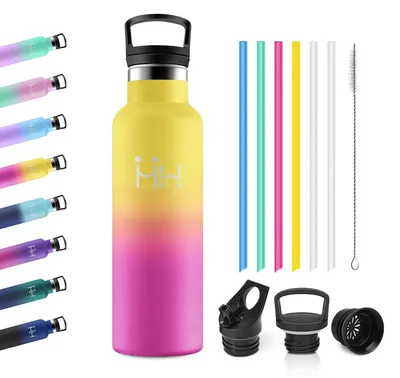 Produktbild von Edelstahl Trinkflasche 500ml für Kohlensäure, Thermosflasche, Sportflasche