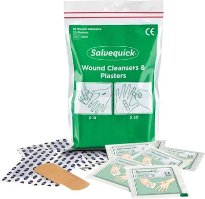 Image de Nettoyant pour plaies 10 pcs. et pansements 20 pcs.