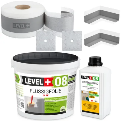 Produktbild von Dichtset für Dusche, Badabdichtung Dusche Flüssigfolie Dichtfolie 5,5 kg SET14