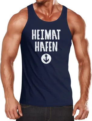Produktbild von Herren Tanktop Heimat-Hafen Anker Moonworks®  XXL