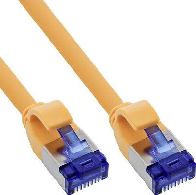 Produktbild von InLine® Patchkabel Slim, Cat.6A, S/FTP, TPE (LSZH) flexibel, PoE, gelb, 5m