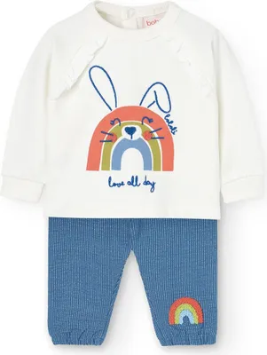 Produktbild von Boboli Knit Langarm-set Weiß,Blau 6 Months Weiß,Blau 6 Months
