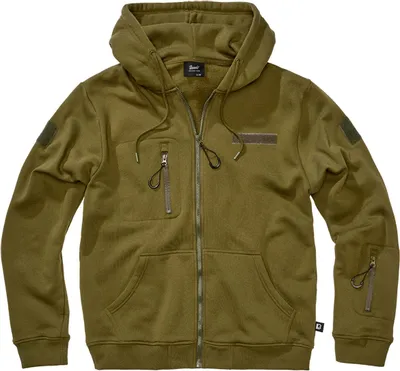 Productafbeelding van Brandit hooded jas voor heren, tactische sweatjas, olijfgroen