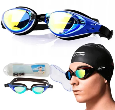 Image de Lunettes piscine natation anti buée réglables silicone étanches bouchons oreilles étui
