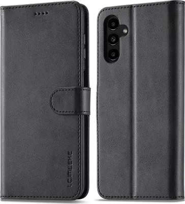Produktbild von Samsung Galaxy A05s Hülle - LC.IMEEKE Luxus Klapphülle - Schwarz