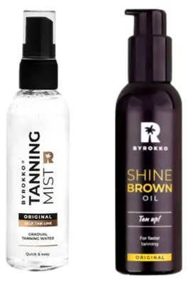 Productafbeelding van Byrokko Shine Brown Oil bruiningsolie + zelfbruinende spray Bruiningsset