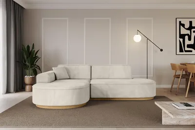 Produktbild von ALTDECOR Ecksofa in L-Form MARI-L1-v2 - 243x171x83 cm Beige - Corner Sofa Bett Eckcouch Couch Wohnlandschaft Cauchsofa