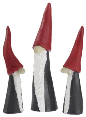 Produktbild von Nääsgränsgården Tomte Hoher Hut Set 3 Stk. Höhe 2 x 7 cm, 1 x 9 cm