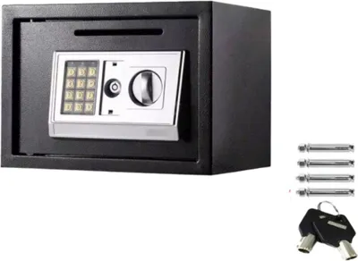 Produktbild von Quorin Elektronischer Tresor – 16L Digitale Sicherheitsbox für Zuhause, Büro & Hotel – Mit 2 Notschlüsseln für Geld und Dokumente