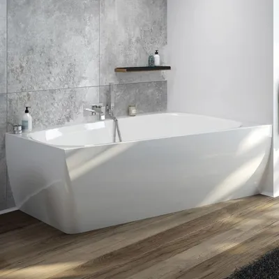 Obrázok produktu pre Vaňa Hoesch iSENSI MONOLITH, pravostranná, rozmer 180 x 140 cm, s odtokovým otvorom a odtokovou súpravou (systém "klik/klak")