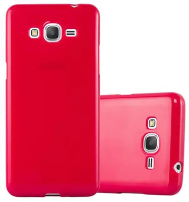 Produktbild von Cadorabo Schutzhülle für Samsung Galaxy GRAND PRIME Hülle in Rot TPU Etui Hülle Case Cover