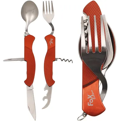 Immagine prodotto di FoxOutdoor set di coltelli tascabili, 6 in 1, rosso, divisibile