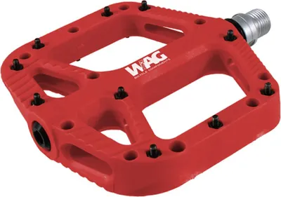 Obrázek produktu pro WAG MTB pedálová plošina 9 / 16" červená plastová s kolíky
