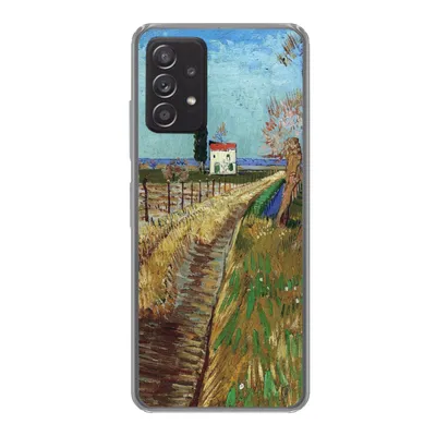 Produktbild von MuchoWow® Handyhülle Schutzhülle Hülle für Samsung Galaxy A33 5G Weg durch ein Weidenfeld - Vincent van Gogh Silikon Softcase Handy Hülle - Kartenhalter