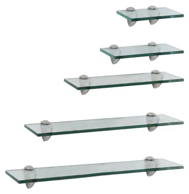 Produktbild von Ikodm Glasablage Bad 40x10 cm Klarglas Wandregal Badezimmer Regal aus gehärtetem Sicherheitsglas