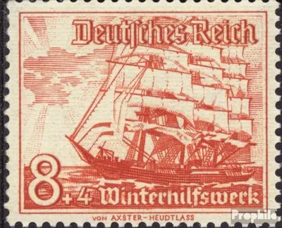 Produktbild von Briefmarken Deutsches Reich 1937 Mi 655 mit Falz Winterhilfswerk: Schiffe