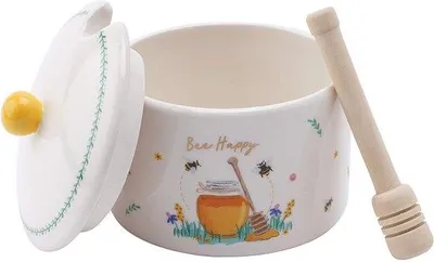 Produktbild von Bienenhalter GB04381 - Keramik - Honigbehälter und Tröpfelöffner