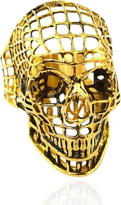 Produktbild von Totenkopf Ring Herren Edelstahl Biker Skull Hollow Gothic  70 - Ø 22,20 mm
