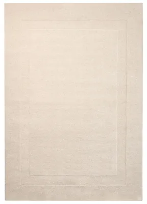 Produktbild von BELIANI Teppich Cremeweiß Wolle Einfarbig Rechteckig 160x230 cm Strukturiert ohne Muster Moderner Kurzhaar Kurzflor Wohn- und Schlafzimmer Wollteppich