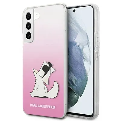Produktbild von Fall Karl Lagerfeld Choupette Eat Na Samsung Galaxy S22+ - Różowe