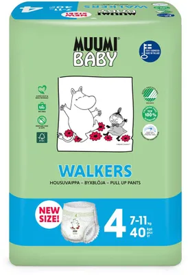 Productafbeelding van Muumi Baby Baby luierbroekje 4 7-11kg (40 stuks)