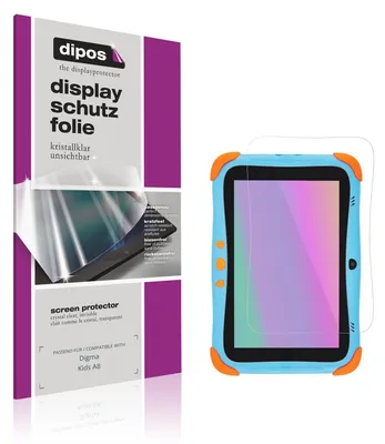 Produktbild von 2x Schutzfolie für Digma Kids A8 klar Displayschutzfolie Folie Display Schutz dipos