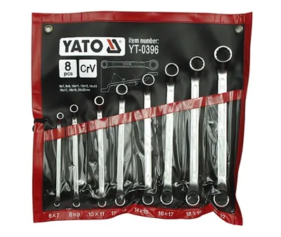 Produktbild von Yato YT-0396, 6,7,8,9,10,11,12,13,14,15,16,17,18,19,20,22 mm, Edelstahl, Chrom-Vanadium-Stahl, Chrom, Satin, 75°
