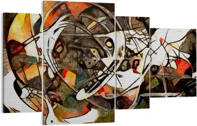 Produktbild von Bild auf Leinwand - Leinwandbild - Abstraktion modern - 120x70cm - Wand Bild - Wanddeko - Leinwanddruck - Bilder - Kunstdruck - Wanddekoration - Leinwand bilder - Wandkunst - DL120x70-3452