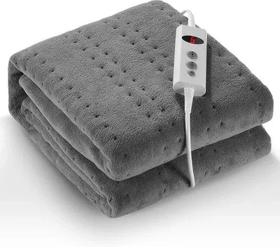 Imagen del producto de Calentador eléctrico para cama, para 2 personas, lavable, se calienta rápidamente, ideal para el invierno, proporciona confort en el dormitorio