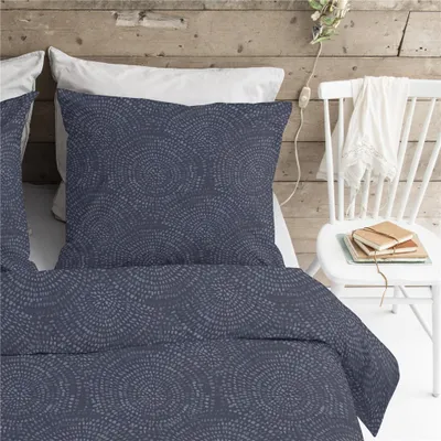 Produktbild von Walra Flanell Bettwäsche Winter Curves Blau 135x200 cm + 80x80 cm