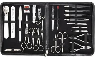 Zdjęcie produktu dla Zestaw do manicure pedicure 23 narzędzia etui skóra dla kobiet