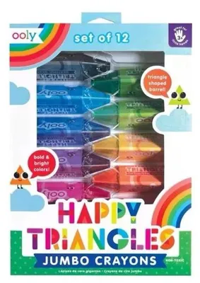 Produktbild von Ooly Jumbo-Buntstifte dreieckig - 12 Farben für Kinder