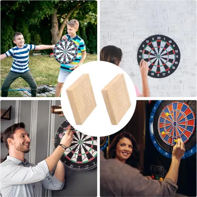 Produktbild von Holz-Dartständer - 166 Löcher - 2 Stück - zur Aufbewahrung von Darts