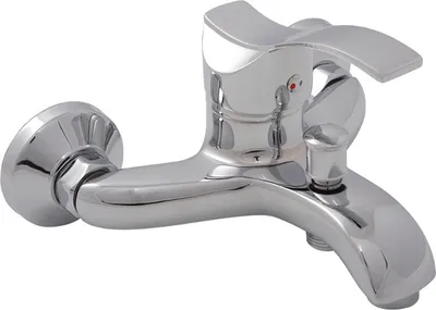 Produktbild von Argo Chrom-Badezimmerarmatur zur Wandmontage für Badewanne