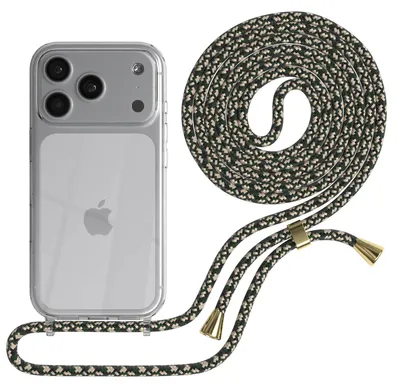 Produktbild von EAZY CASE Handykette mit Hülle für Apple iPhone 17 Pro Backcover Handykette, zum Umhängen in Grün