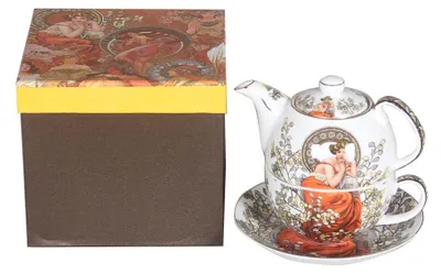 Obrázek produktu pro Home Elements Souprava na čaj 3 ks, Mucha světlý