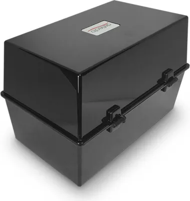 Produktbild von deflecto Karteikasten, für Karteikarten 203 x 127 mm, Schwarz, 230 x 150 x 140 mm