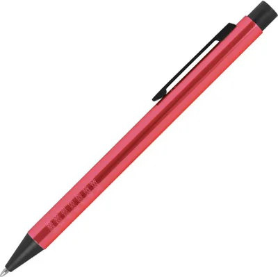 Produktbild von 10 Kugelschreiber aus Metall / Farbe: rot