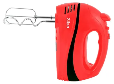 Handmixer 300 W, 5 Geschwindigkeiten, Turbo, Rot