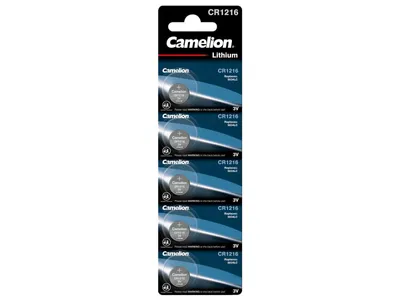 Produktbild von Camelion CR1216-BP5, Einwegbatterie, CR1216, Lithium, 3 V, 5 Stück(e), 25 mAh