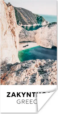 Produktbild von MuchoWow® Poster Zakynthos - Griechenland - Strand 20x40 cm - Plakat - Foto