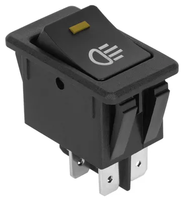 Produktbild von ProRide Nebelscheinwerferschalter 12V 35A 4-polig - gelbe LED