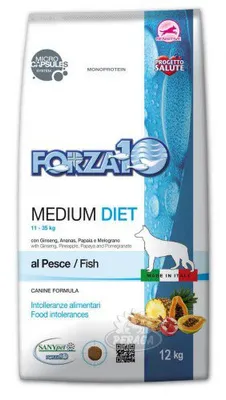 Produktbild von Forza10 Medium MONODiet reich an Fisch 12kg