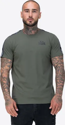 Image de T-shirt homme coupe régulière BRINDISTER Olive/Noir/Blanc L Lonsdale