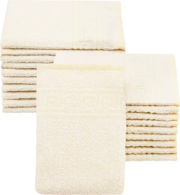 Produktbild von Waschhandschuhe 20er Set, Baumwollmix, gelb, 16x22 cm