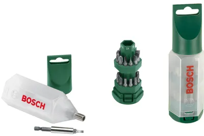 Image de Jeu de 25 embouts pour visseuse avec porte-embouts et tournevis Bosch Big Bit 25 pièces